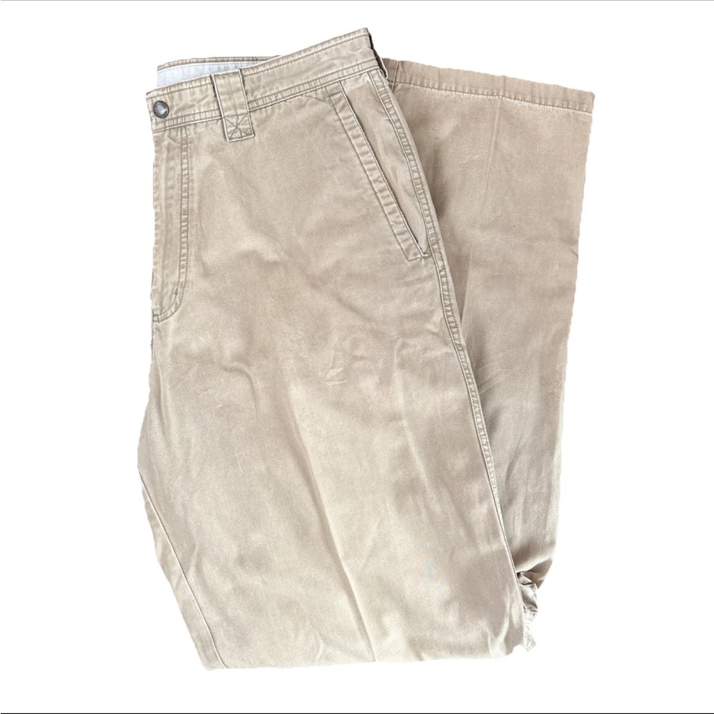Columbia Canvas Hiking Pants Men’s Size 35x32 Outdoors Cargo Pockets Khaki
